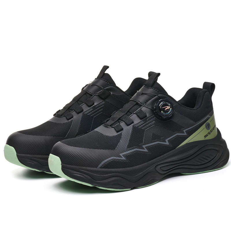 Steel Toe Shoes for Women Men Wide Non Slip Composite Work Sneakers Indestructible Comfortable Safety Tennis Shoes Lightweight Construction Sneakers