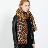 Autumn and winter leopard like cashmere warm thickened women's scarf shawl dual-use