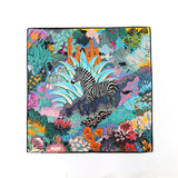 Plant flower simulation silk scarf feminine temperament wild 90 large square scarf zebra print scarf headband