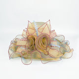 Ladies summer hat dinner party big flower yarn hat seaside sunscreen beach sun hat sun hat