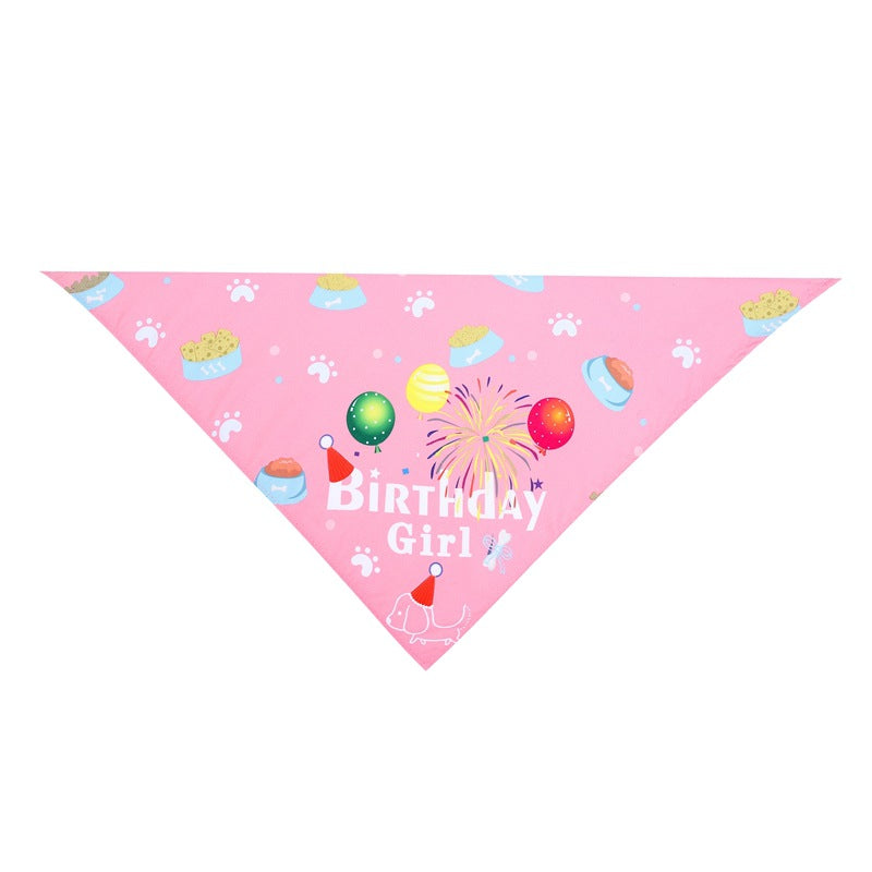 Dog Birthday Boy Bandana Pet Birthday Saliva Accessories Pet Supplies