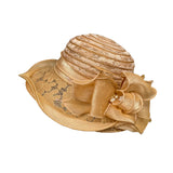 Lace sun hat temperament elegant pearl flower fisherman hat ladies summer breathable sun protection sun hat