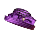 Fashion Mesh Roll Top Hat Ladies Elegant Bow Sun Hat Summer Beach Vacation Sun Hat