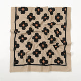 Women's cashmere shawl scarf warm solid color shawl raw edge imitation cashmere flower scarf temperament