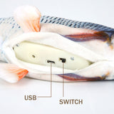 Net red fish simulation fish funny cat will jump fish funny cat pet toy usb charging