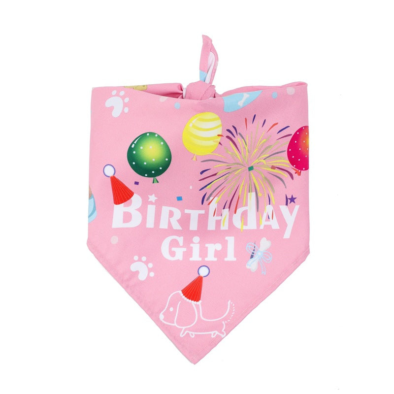 Dog Birthday Boy Bandana Pet Birthday Saliva Accessories Pet Supplies