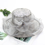 Big brim organza cool hat hot drill flower sun hat women's summer seaside sun protection hat