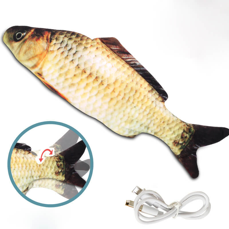 Net red fish simulation fish funny cat will jump fish funny cat pet toy usb charging