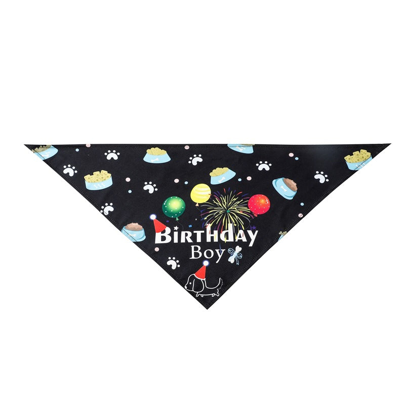 Dog Birthday Boy Bandana Pet Birthday Saliva Accessories Pet Supplies