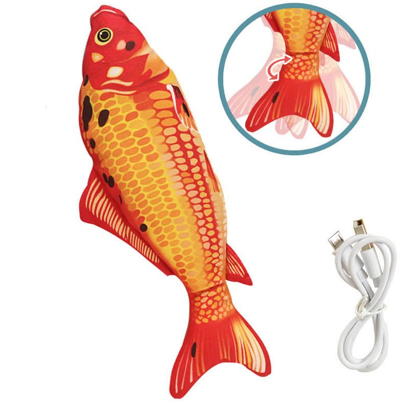 Net red fish simulation fish funny cat will jump fish funny cat pet toy usb charging