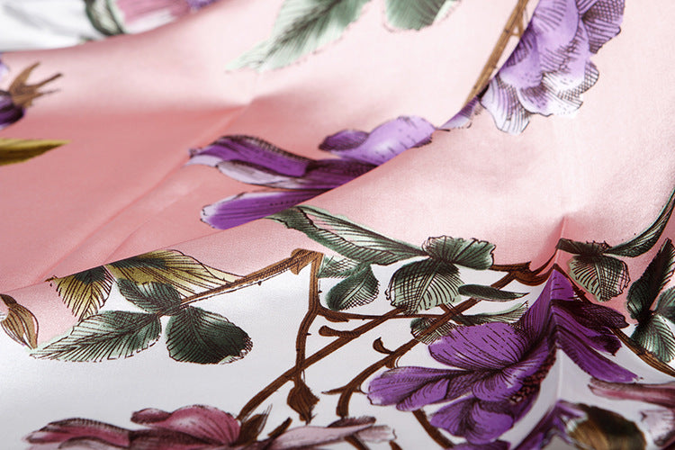 Spring and Autumn Simulated Silk Printing Silk European and American Scarf Ladies Versatile Shawl Sunscreen Headband