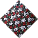 12 skull bandana tie retro hip-hop pocket squares--style 16