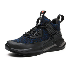 Safety Shoes for Men Women Lightweight Air Cushion Comfortable Slip Resistant Steel Toe Indestructible Puncture Proof Work Sneakers