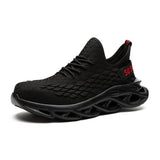 Unisex Safety Shoes with Steel Toe Top. Puncture Proof Work Sneakers for Men and Women. Slip Resistant Shoes for Work and Daily Wear