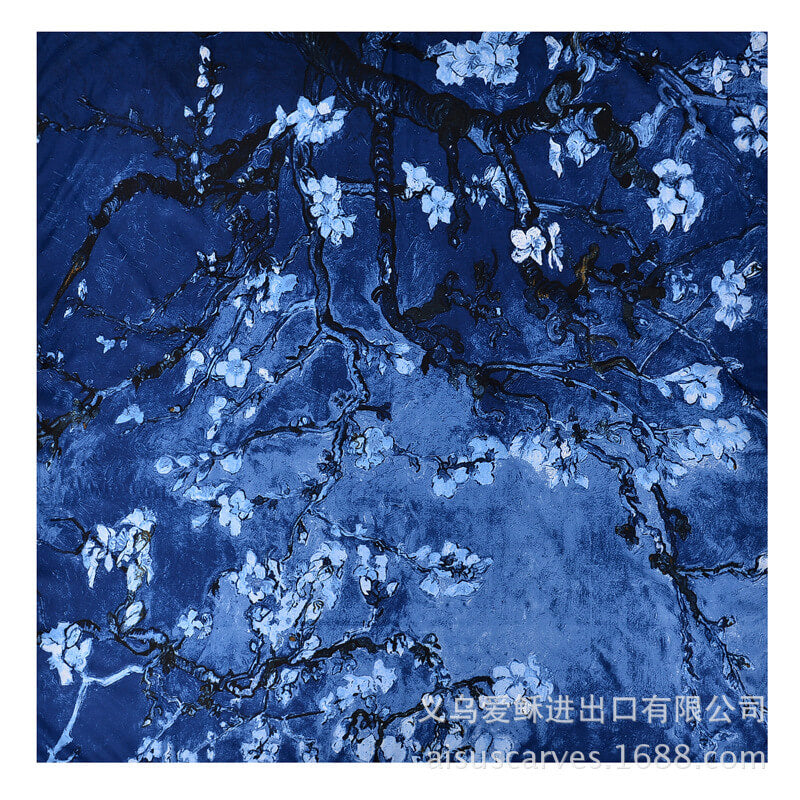 Womens Extra Large Scarf Twilled Silk Square Scarf