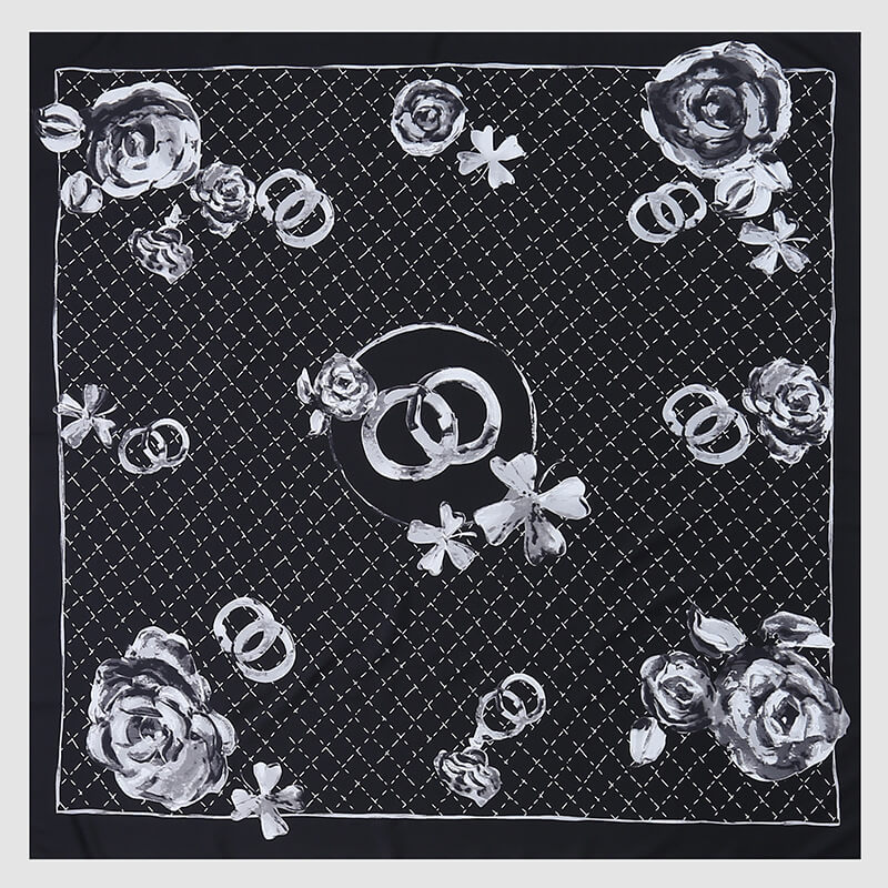 Womens Extra Large Scarf Twilled Silk Square Scarf