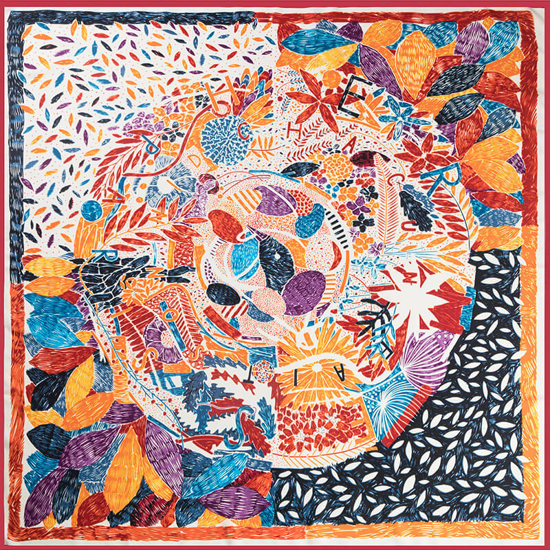 Womens Extra Large Scarf Twilled Silk Square Scarf