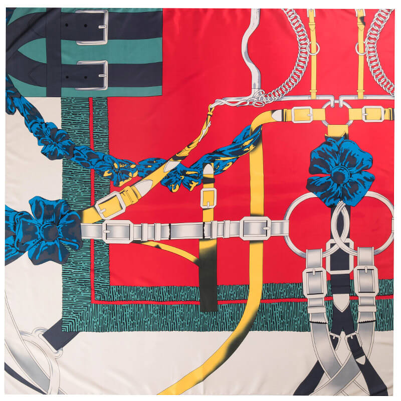 Womens Extra Large Scarf Twilled Silk Square Scarf