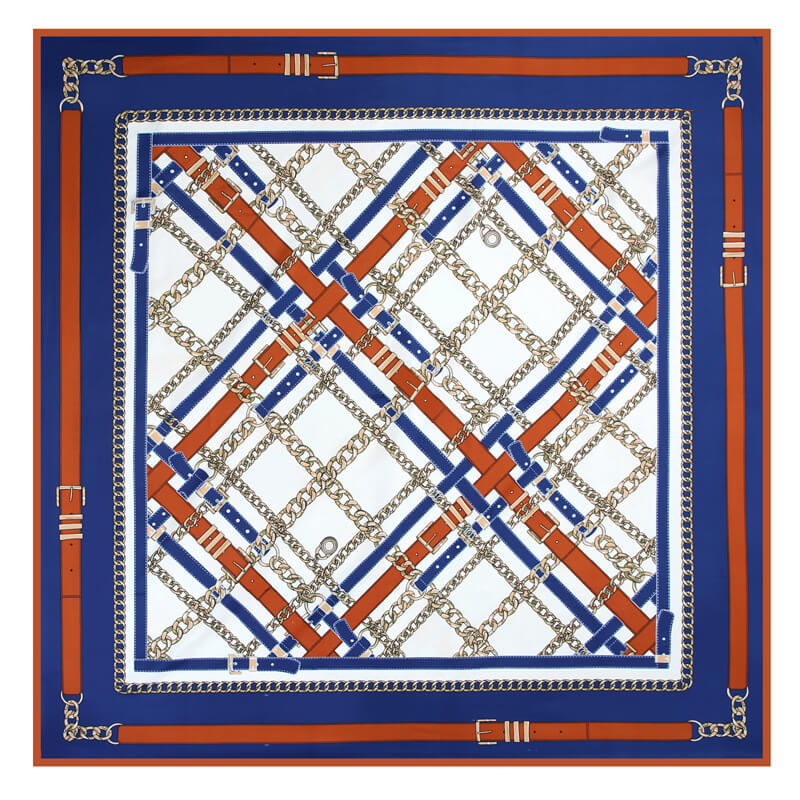 Womens Extra Large Scarf Twilled Silk Square Scarf