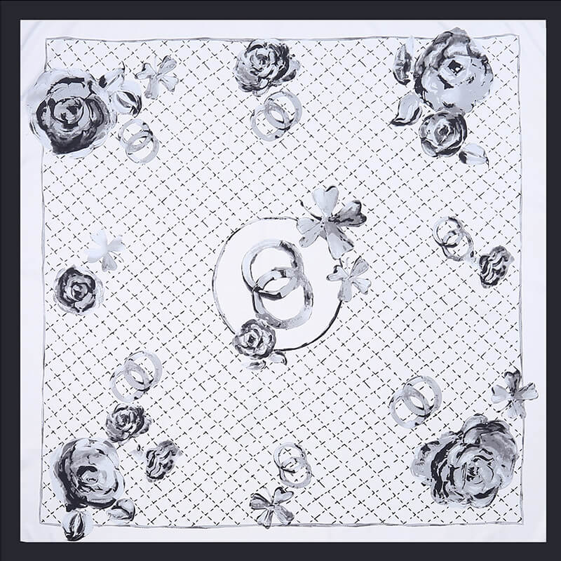 Womens Extra Large Scarf Twilled Silk Square Scarf