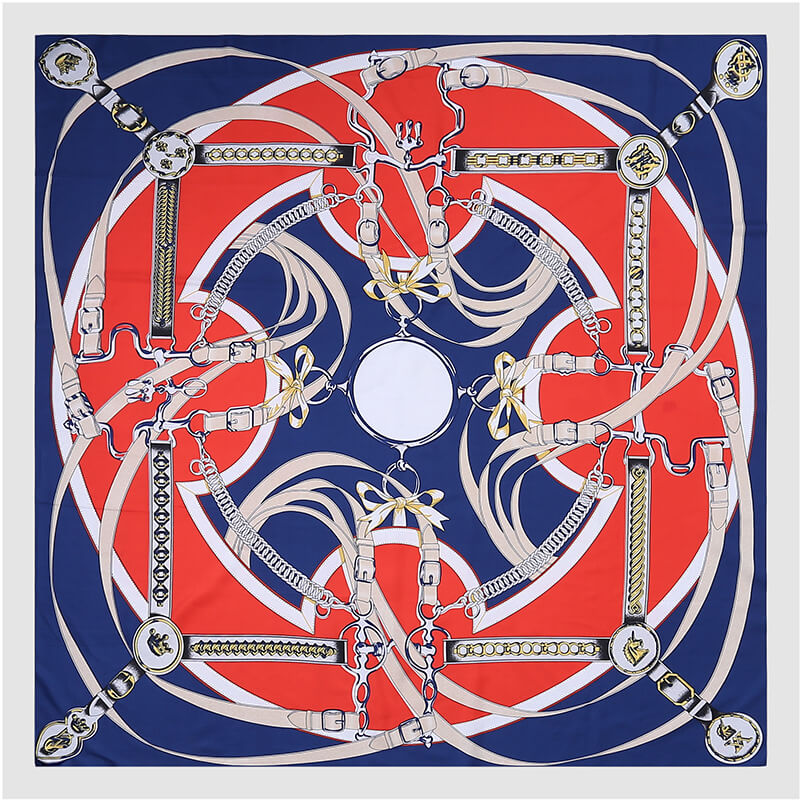 Womens Extra Large Scarf Twilled Silk Square Scarf