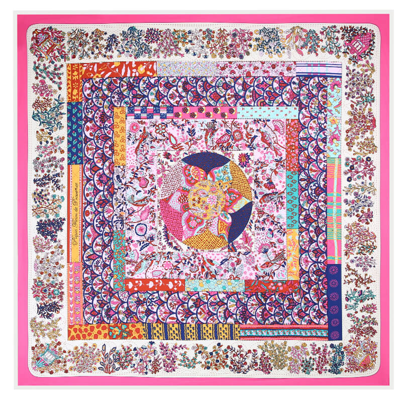 Womens Extra Large Scarf Twilled Silk Square Scarf