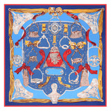 Womens Extra Large Scarf Twilled Silk Square Scarf