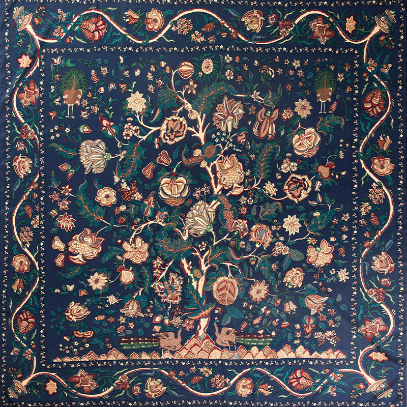 Womens Extra Large Scarf Twilled Silk Square Scarf