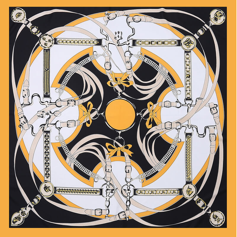 Womens Extra Large Scarf Twilled Silk Square Scarf