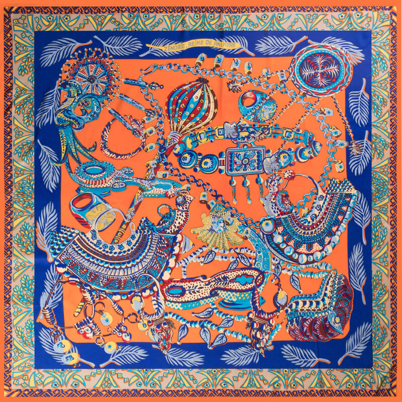 Womens Extra Large Scarf Twilled Silk Square Scarf