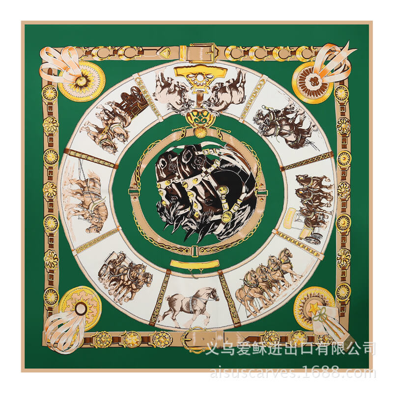 Womens Extra Large Scarf Twilled Silk Square Scarf