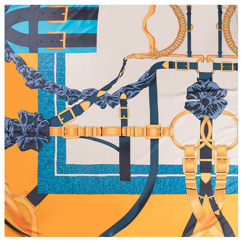 Womens Extra Large Scarf Twilled Silk Square Scarf