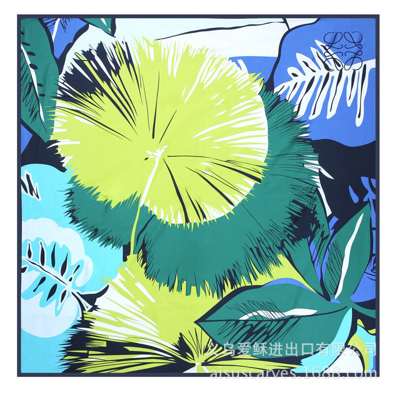 Womens Extra Large Scarf Twilled Silk Square Scarf