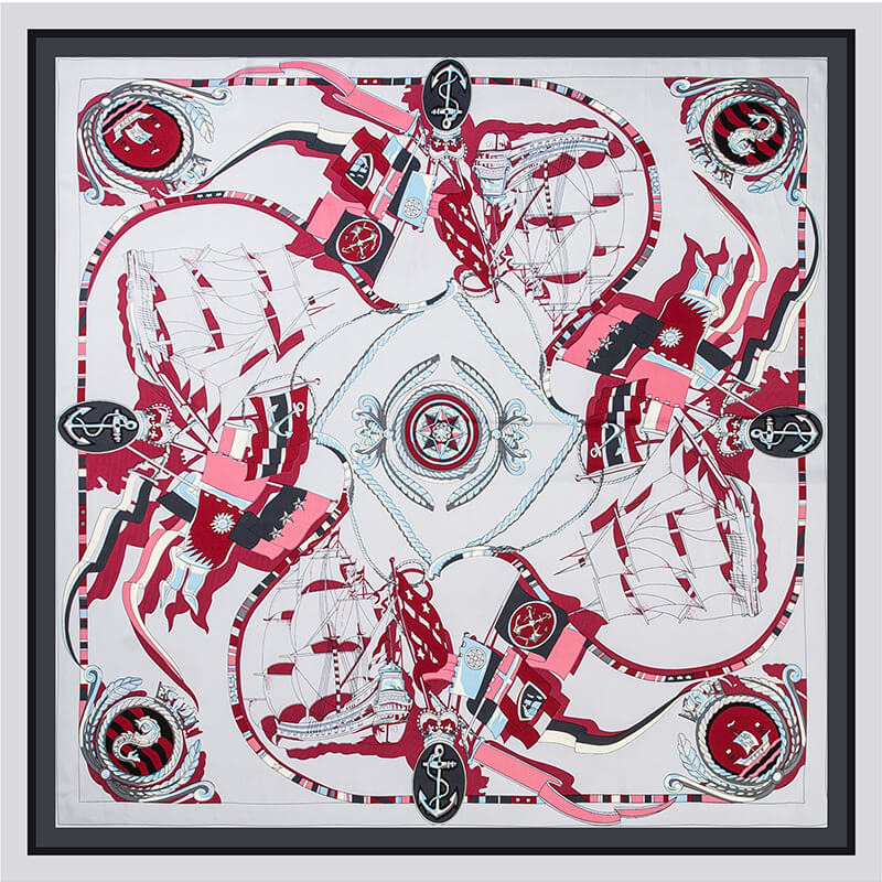 Womens Extra Large Scarf Twilled Silk Square Scarf