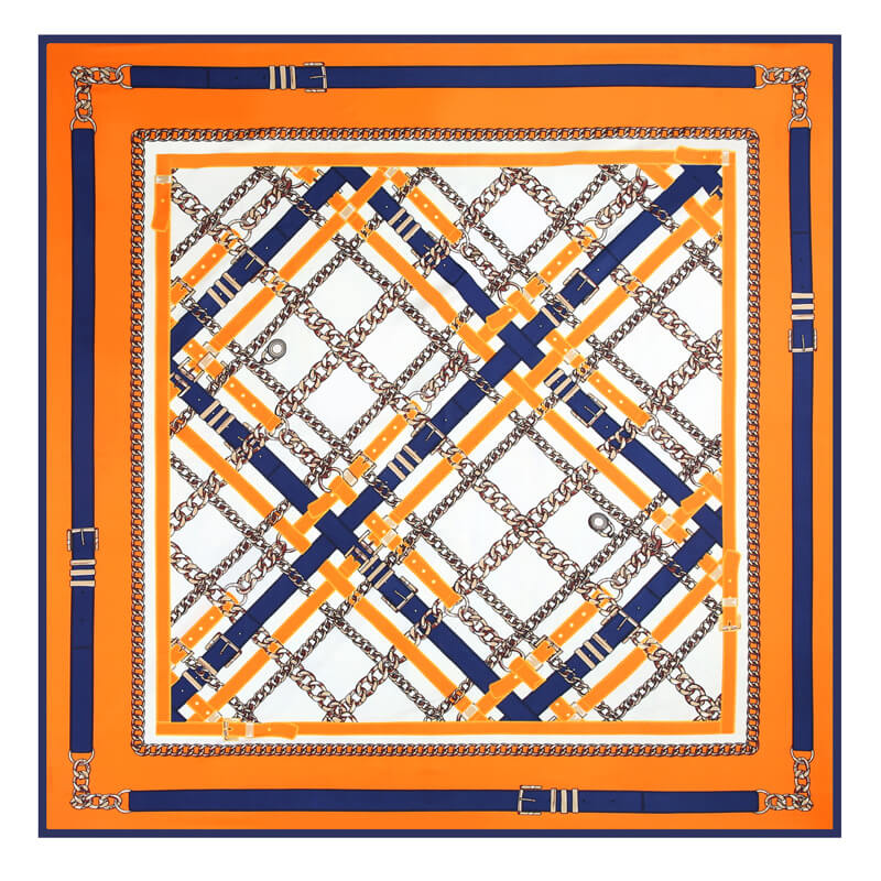 Womens Extra Large Scarf Twilled Silk Square Scarf