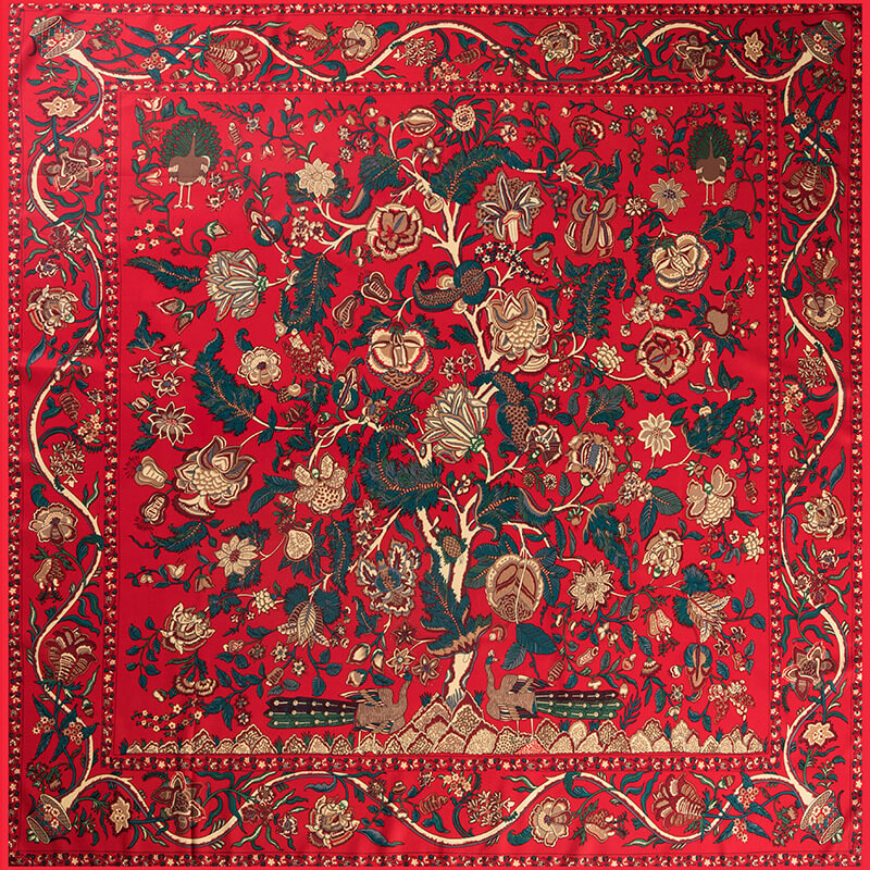 Womens Extra Large Scarf Twilled Silk Square Scarf