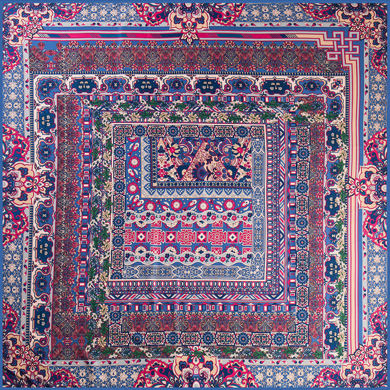 Womens Extra Large Scarf Twilled Silk Square Scarf