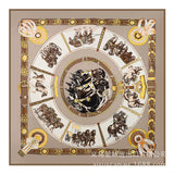 Womens Extra Large Scarf Twilled Silk Square Scarf