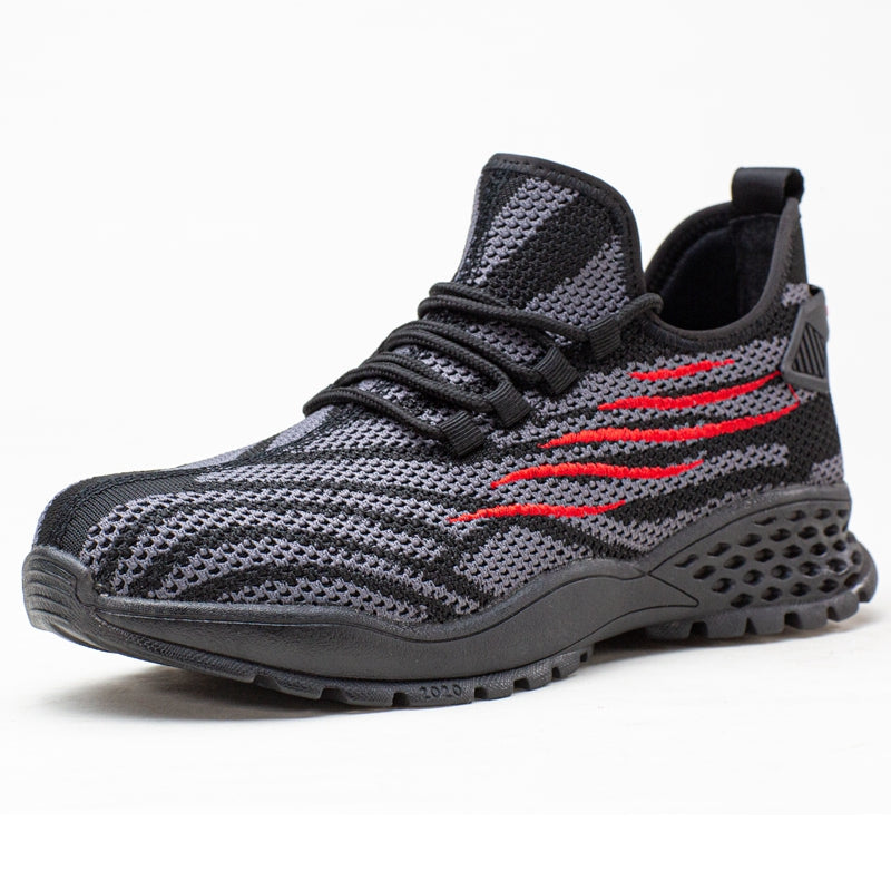Steel Toe Shoes for Men Work Shoes Safety Sneakers Air Cushion Lightweight Slip Resistant Puncture Proof Industrial Construction Shoes