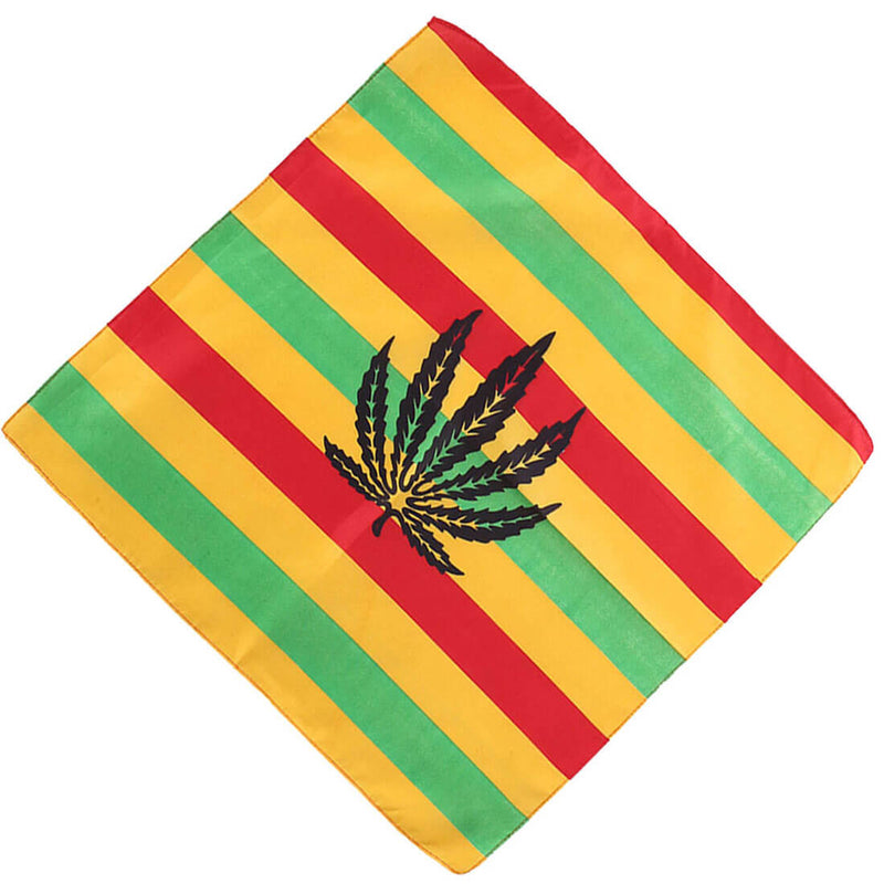Four Colors-Rainbow Hemp Leaf Handkerchief-Side Picture