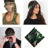 Camo Printed Cotton Bandana Unisex-Effect Picture