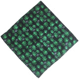 Square Bandana 100% Cotton Cannabis leaf-Side Picture