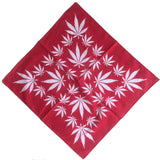 Square Bandana 100% Cotton Cannabis leaf-Side Picture