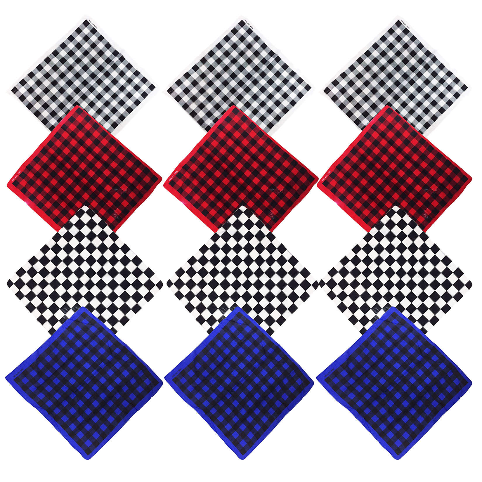 Plaid pet unisex headscarf-Mixed Colors-Four Kinds