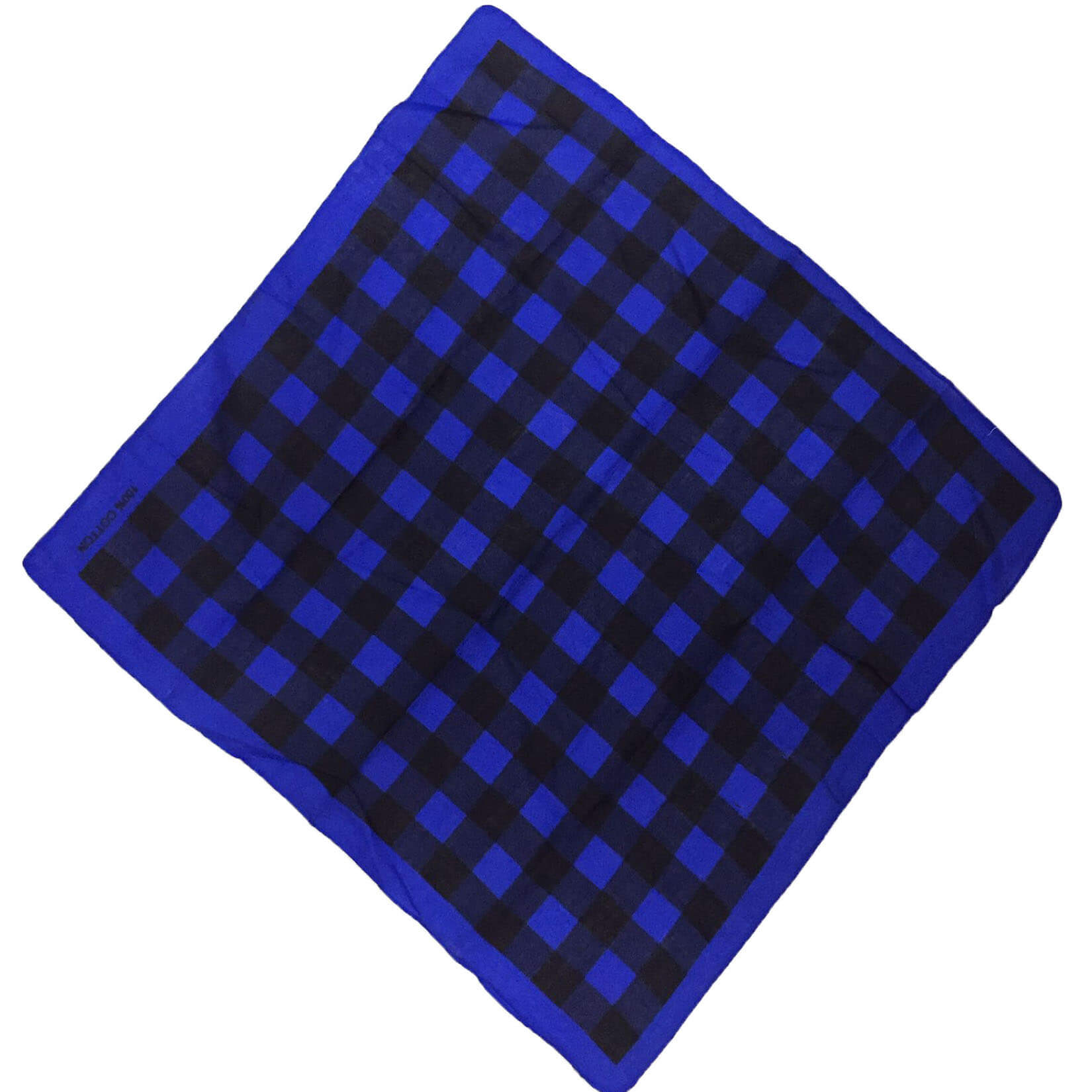 Plaid pet unisex headscarf-Blue