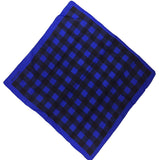 Plaid pet unisex headscarf-Blue