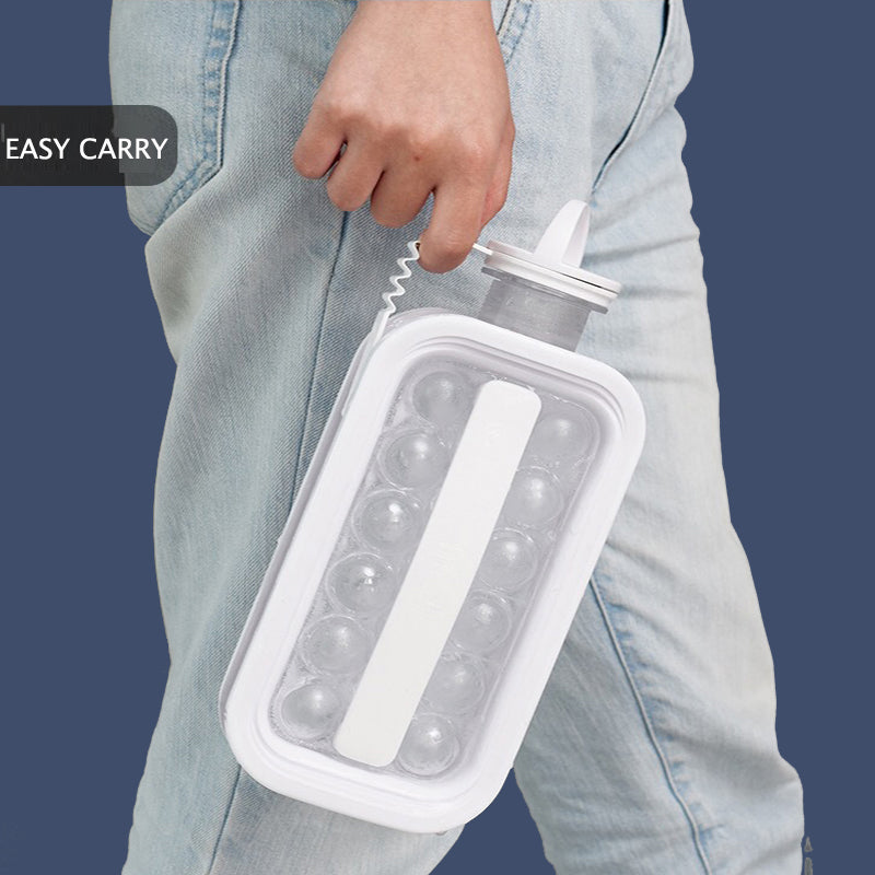 Silicone Portable Folding Ice Maker Frozen Ice Cube Mold with Lid