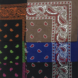 Unisex Paisley Set Multicolor Cowboy Bandana-Side Picture
