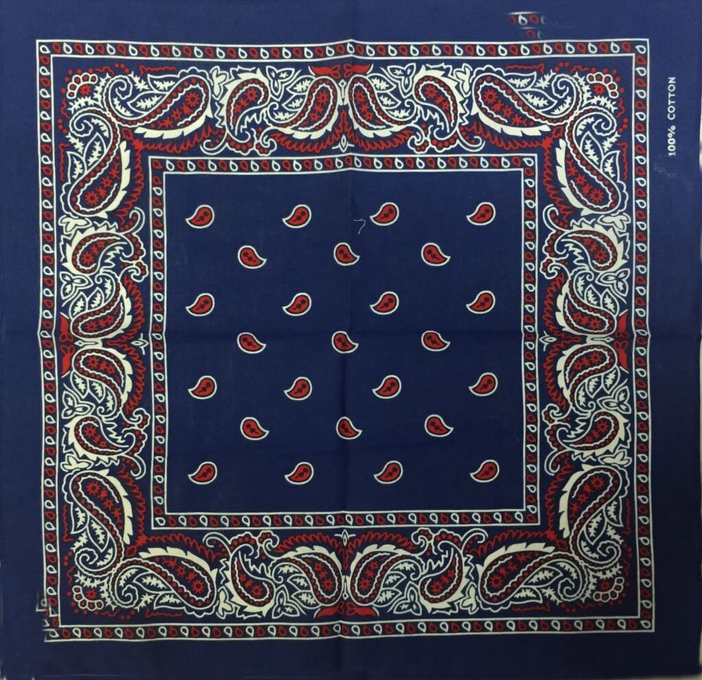 Unisex Paisley Set Multicolor Cowboy Bandana-Side Picture