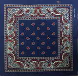 Unisex Paisley Set Multicolor Cowboy Bandana-Side Picture